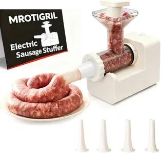 MROTIGRIL Electric Sausage Stuffer Machine: 4 Stuffing Tubes – One-Touch Sausage Stuffer: Effortless, 11lbs Meat in 5 Minutes – Time-Saving Homemade Sausage Maker for Hot Dogs, Beef, Chicken