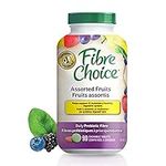 Fibre Choice, Assorted Fruits. Natural Sourced Prebiotic Fibre, 90 chewable tablets (Pack of 1)