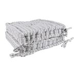 Nicola Spring Dining Chair Cushion Seat Pad Square Padded French Mattress - Grey Stripe - Pack of 2