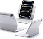 ESR iPad Pro 11 Inch (M5/M4, 2025/2024) Case with Keyboard, Pro 11(5th Gen) Keyboard Case with Easy-Set Magnetic Stand, Portrait/Landscape Modes, Removable Protective Case, Rebound 360 Series, White