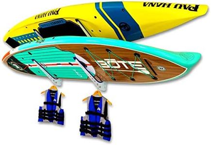 StoreYourBoard 2 SUP Wall Storage Rack, Adjustable Metal Paddleboard Home and Garage Organizer, Best Hanger Mount