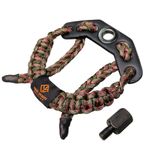 THREE ARCHERS Archery Bow Wrist Sling black Adjustable Wrist Strap Loop Compound Bow Stabilizer & Hand Loop Carrier (camo)