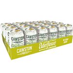 Cawston Press Elderflower Lemonade Fizzy Drink Blended with Sparkling Water and Pressed Apple Juice (330ml x 24 cans) | Gluten Free - Vegan - No Added Sugar