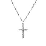 Cross Chain Necklace for Women Cubic Zirconia Necklaces for Women Sterling Silver Faith Cross Necklaces for Daughter Sister Friend Birthday Christmas Gift