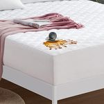Mellanni Waterproof Mattress Pad - 21" Deep Pocket - No Slip, Ultimate Comfort Mattress Protector King Size - 100% Waterproof Mattress Cover for College Dorm, Hotels & Hospitals (King, 21" Deep)