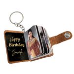 Flashing Click Personalized Leather Photo Album Keychain - Pocket-Sized Memory Keeper - Holds 12-24 Photos - Perfect for Birthday, Weddings, Anniversaries & Travel Keepsakes”