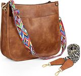 INOVERA Faux Leather Women's Hobo HandBag Ladies Crossbody Shoulder Bags Purse (Brown)