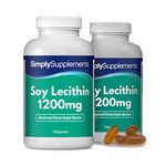 Soy Lecithin Capsules 1200mg | 240 Fast Absorbing Capsules | 3rd Party-Tested | Manufactured in The UK in GMP Approved Facilities