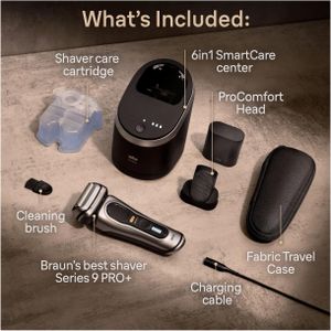 Braun Series 9 Pro+ Electric Shaver – Wet & Dry Foil Shaver for Men