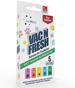 Vac N Fresh Pet Odour Eliminator Hoover Freshener Inserts - Pet Friendly Smell Neutraliser to Vacuum Carpet - Remover for Dog and Cat Smell - Scented Discs Alternative