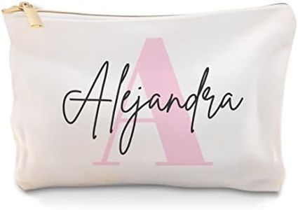 Kadoo Regalos Neceser de Maquillaje, Personalizado con Inicial y Nombre Elegante