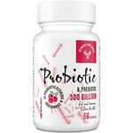 Probiotics for Women - 300 Billion CFU, 12 Diverse Strains + Prebiotic - Women's Probiotics for Daily Digestive, Vaginal & Urinary Health, Immune Support, 60 Capsules