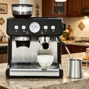 Takywep 20 Bar Espresso Machine with Built-in Grinder, Coffee Maker with Steam Wand