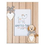 SPOTTED DOG GIFT COMPANY Photo Frame 6x4 Dog Picture Frame for Table or Wall, Cute Pet Themed Decorative Room Home Decor Accessories, Gifts for Dog Lovers and Owners (Portrait, Natural)