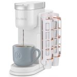 STORAGENIE Coffee Pod Holder for Keurig K-cup, Side Mount K Cup Storage, Coffee Pod Organizer, Perfect for Small Counters (2 Pack| For 10 K-Cups, White)