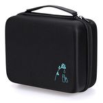 BTSKY 30 Bottles Durable Waterproof Hard Shell EVA Essential Oils Handle Carrying Case Bag Nail Polish Storage Box Foam Insert Organizer (Black)