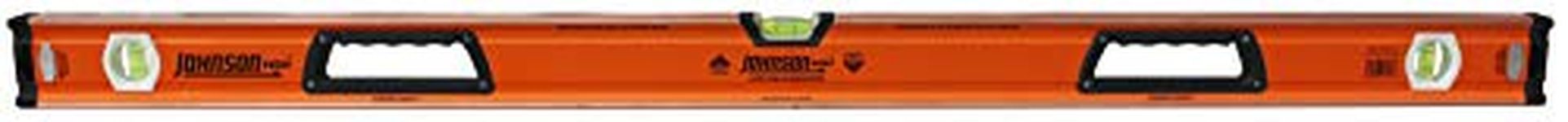 Johnson Level & Tool 1717-4800 Heavy Duty Aluminum Box Level, 48", Orange, 1 Level