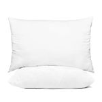 Sleep&Snuggle Non-Allergenic Polycotton Hollowfibre Pillows 2 pack - Soft Sleeping Polyester, Hypoallergenic Case, Hotel Pillows, Dust-Mite Resistant