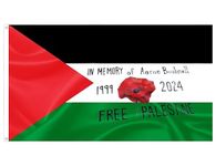 OEIDABXU Free Palestine Flag 3x5FT In Memory of Aaron Bushnell 1999-2024 Flag Stand With Palestine Flag Support Pray For Palestine Hanging Banner For Indoor Outdoor