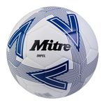 Mitre Impel L30P Football, Highly Durable, Shape Retention, White/Blue, 4