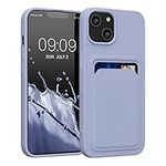 kwmobile Case Compatible with Apple iPhone 14 Case - TPU Phone Cover with Credit Card Holder - Lavender