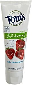 Tom's of Maine Natural Anticavity Fluoride Children's Toothpaste, Silly Strawberry, 4.2 Ounce, 2 Count