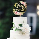 Party to Be Personalized Wedding Cake Topper in Acrylic Custom Bride and Groom Name Cake Topper Cake Decoration (Design 02)