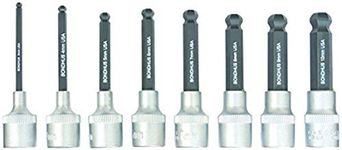 Bondhus 43487 ProHold Ball End Bit Tool Set with Socket ProGuard Finish, 2-Inch, 8 Piece