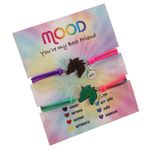 tenghong2021 Color Changing Bracelet Cute Cat Animal Flower Dinosaur Horse Mermaid Temperature Sensing Mood Bracelet with Card Best Gift for Friends Birthday Christmas, Nylon, no gemstone