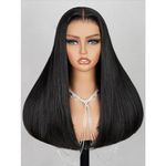 MEGALOOK Ready to Go Glueless Wigs Human Hair Pre Plucked Pre Cut Salon-Quality 280% Density HD Lace 6x5 Closure Wig 12A Silky Straight Wig 100% Real Human Hair Bleached Tiny Knots (6x5 Lace Straight Wig, 18 inch)