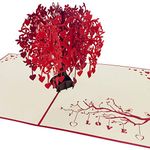 Pop Up Love Tree Card by DEVINE Cards | Happy Valentines Day Card for Wife Husband | Mothers Day Card Wedding Anniversary | 3D Pop Up Birthday Cards for Women Mom Dad Gifts