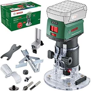 Bosch Cordless Trim Router AdvancedTrimRouter 18V-8 (Without Battery, 18 Volt System, Brushless Motor, Additional Accessories, in Carton Packaging) – Amazon Edition