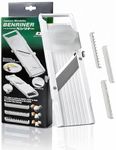 Benriner Mandolin Super Slicer, with 4 Japanese Stainless Steel Blades, BPA Free, 64W