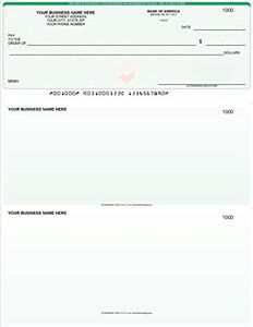 ABC Computer Checks Compatible w/Quick Books, Check on Top, Green (250 Sheets)