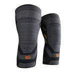 TYNOR Knee Cap Air Pro, Black & Orange, Medium, Pack of 2