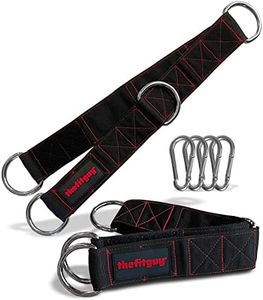 THEFITGUY Gym Multifunctional Extension Straps (Pair) - for Cable Attachments, Pulley Machines, Pull-ups, Triceps, Rows - Add New Exercises and Grips to Your Workout, Heavy Duty, 5 Lengths Options