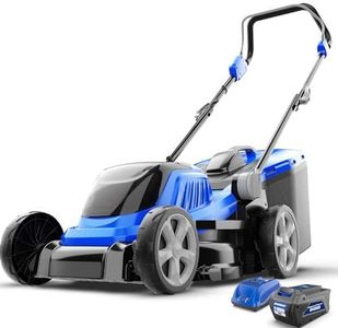 WILD BADGER POWER Lawn Mower 40V Brushless 18' Cordless, 5 Cutting Height Adjustments Electric Lawn Mower, Quickly Folding Within 5’s, 4.0AH Battery and Super Charger Included.