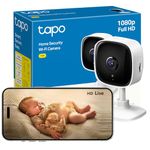 Tapo Mini Smart Security Camera, Indoor CCTV, Works with Alexa&Google Home, No Hub Required, 1080p, 2-Way Audio, Night Vision, SD Storage, Device Sharing (TC60) [Amazon Exclusive]