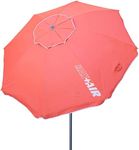 AKTIVE 62245 – Beach Umbrella with UV50 Protection Coral/Measures Diameter 220 cm, Height Adjustable/Windproof/Includes Storage Bag with Carry Handle