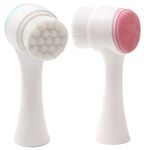 Soft Bristle Facial Brush，Soft Bristle Facial Brush for Deep Pore Cleaning, Makeup Removal Massaging Rejuvenating Delicate and Sensitive Face Skin 2 pcs CA