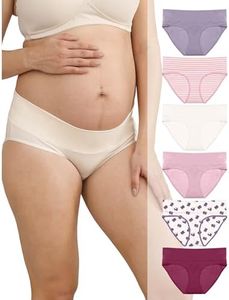 Intimate Portal Maternity Underwear Cotton Pregnancy Postpartum Panties Foldable Under the Bump Briefs 6-Pk Floreus XXL