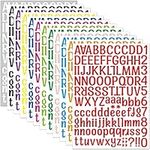 24 Sheets 3000 Pieces 12 Colors Self Adhesive Vinyl Letter Number Stickers Kit, Mailbox Numbers Sticker for Mailbox, Alphabet Number Stickers, Decals for Sign, Kitchen,Door, Business, Addres