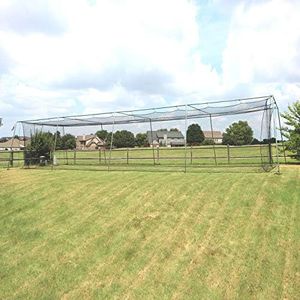 Select #24-30', 40', 50', and 60' Batting Cages & Frame Corners with Free 4'x6' Heavy Vinyl Backstop with Target Zone (Large, 50 ft)