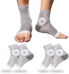 YIFVTFCK 2Pairs Neuropathy Socks for Women Men, Soothe Socks for Neuropathy Pain,Peripheral Neuropathy Socks Relief, Gray, Large