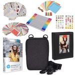 HP 2x3" Premium Zink Photo Paper (50 Pack) Accesory Kit with Photo Album, Case, Stickers, Markers