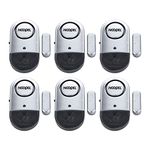 Window Door Alarm 6 Pack Noopel Home Security Ultra-Slim Door and Window Alarms Door Window Burglar Alarm with LOUD 120 DB Siren - DIY EASY to Install (6)