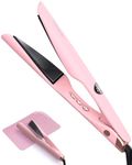 LANDOT 2-IN-1 Hair Straightener and Curler - Twist Flat Curling Iron for Sleek Straight, Curls, Beach Waves - Tourmaline Ceramic Multi Styler, Dual Voltage, Adjustable Temp 250-450°F for All Hair Types