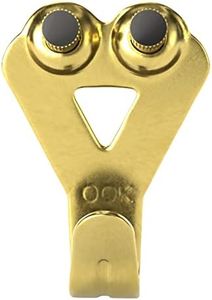 OOK 50025 Professional Picture Hangers, Art Hangers, Brass, Reusable Picture Hooks, 50lb (3 set)