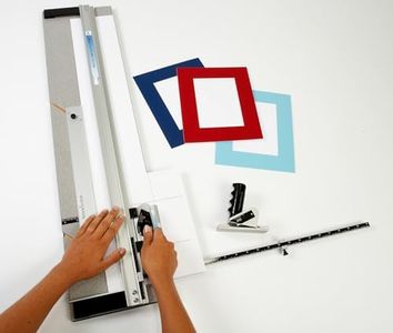 Authentic Logan Brand 350-1 Compact Elite 32" Board Mounted Mat Cutter Used to Cut Matboard for Picture Framing