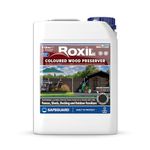 Roxil Wood Stain Preserver 5 litre (Charcoal) Fast-Drying Satin Finish for Decking, Fence, Shed, Furniture. Up to 5 Year Protection for Indoor & Outdoor